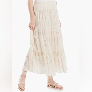Max Studio Nordstrom textured midi skirt Natural size Large